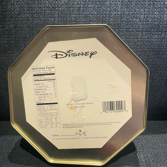 Disneyland Fantasia Mickey Mouse Metal Chocolate Tin Disneyworld - Picture 8 of 11